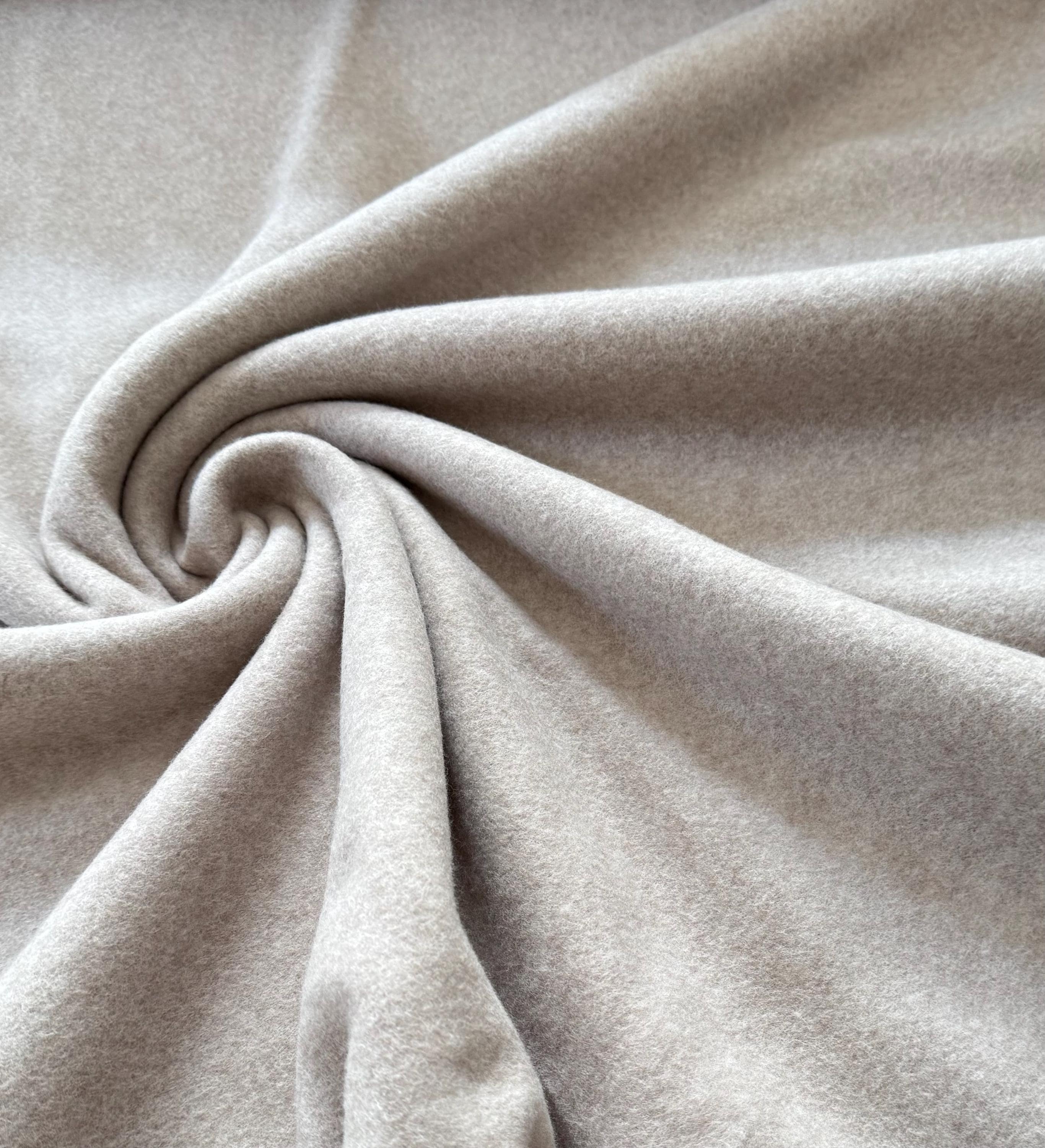 Leinen Lodge Bio Baumwolle Fleece Meterware Viskose Stoff