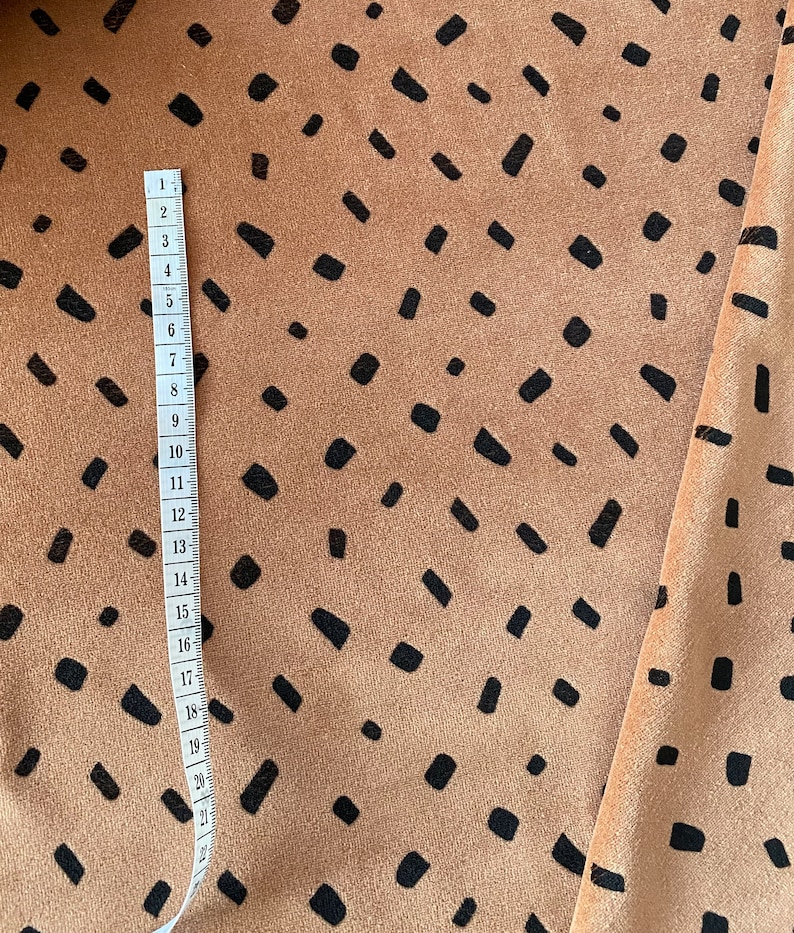 Jersey Fabric Nicki Dots Cinnamon Brown, Cotton Cuddly Fabric Etsy