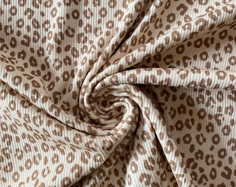 Jersey rib fabric Leo beige