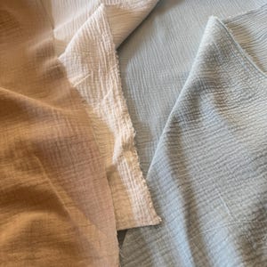 Muslin, plain, extra wide, 160 cm wide, choice of colors, gauze, cotton muslin, from 0.5 m