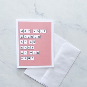 Grappige babykaart, babycadeau, babyshower, geboortekaart, nieuwe baby, pasgeborene, moeder, onbeleefd, humor, volwassene, sarcasme, scrabble, moederschap, voor baby