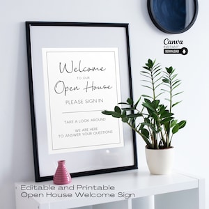 Editable Open House Sign-In Sheet: Real Estate Template (Canva, Instant Download)