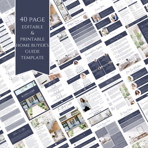 Real Estate Home Buyer Guide: Realtor Marketing Packet (Editable Canva, Instant Download)