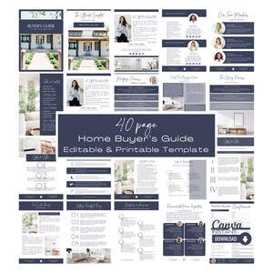 Real Estate Home Buyer Guide: Realtor Marketing Tools (Editable Canva, Instant Download)