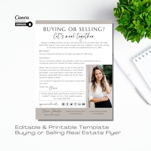 Bearbeitbare Makler Flyer Vorlage: Hello Neighbor Marketing (druckbar)