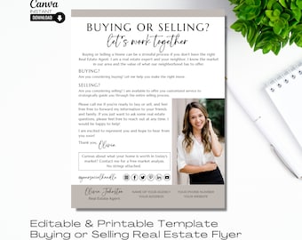 Editable Real Estate Agent Flyer Template: Hello Neighbor Marketing (Printable)