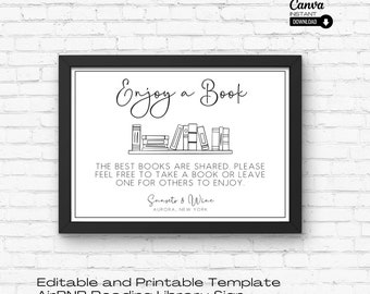 Little Free Library Sign Instant Download, Community Library Sign, PDF ...