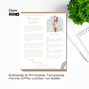 Carta de oferta de vivienda, Carta de oferta de comprador, Carta al vendedor de vivienda, Bienes raíces editables, Carta de oferta de casa imprimible, Bienes raíces, Boho, Arco iris