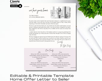 Home Offer Letter Template: Real Estate Buyer Letter (Digital Download)