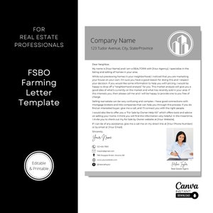Folleto de prospección de FSBO, Venta por carta del propietario, Carta de agricultura inmobiliaria, Folleto de bienes raíces, Plantilla de bienes raíces, Canva