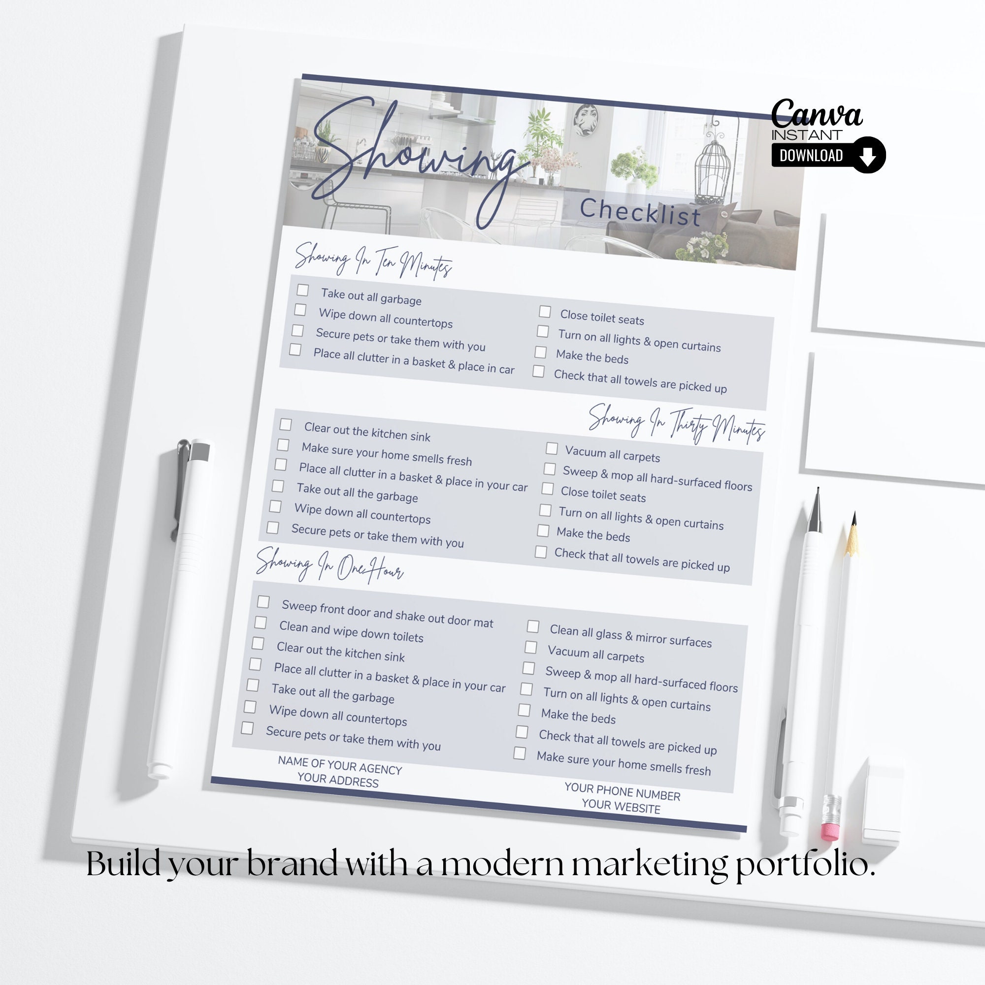 Home Seller Showing Checklist, Printable Seller Checklist, Real Estate ...