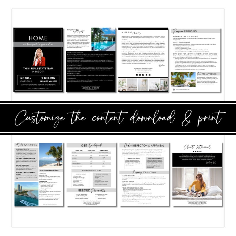 Editable Buyers Guide, Printable Listing Presentation, New Client Buyer ...