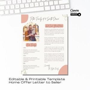 Carta de oferta de vivienda, Carta de oferta de comprador, Carta al vendedor de vivienda, Bienes raíces editables, Carta de oferta de casa imprimible, Bienes raíces, Boho, Canva