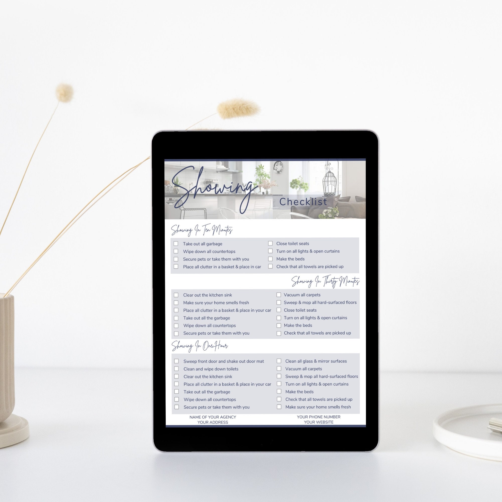 Home Seller Showing Checklist, Printable Seller Checklist, Real Estate ...