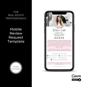 Textbarer Bewertungsfragebogen zur Kundenbeantwortung, Immobilenmarketing, Bewertungsanfrage, Empfehlungsflyer, Testimonial Flyer