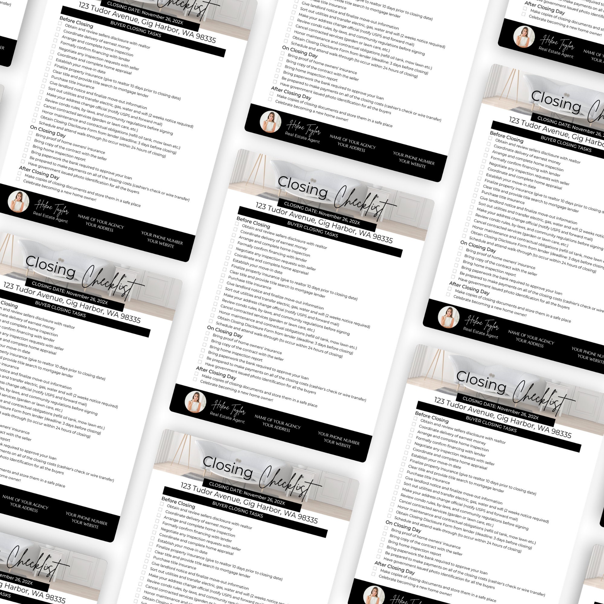 Real Estate Buyer Closing Checklist Template (canva Editable) - Etsy