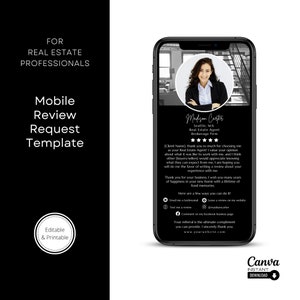 Textbarer Bewertungsfragebogen zur Kundenbeantwortung, Immobilenmarketing, Bewertungsanfrage, Empfehlungsflyer, Testimonial Flyer