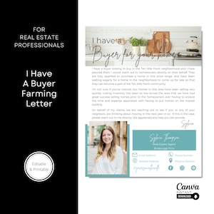 Realtor Prospecting Letter Template: &#39;I Have Buyers&#39; (Digital Download)