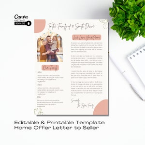 Carta de oferta de vivienda, Carta de oferta de comprador, Carta al vendedor de vivienda, Bienes raíces editables, Carta de oferta de casa imprimible, Bienes raíces, Boho, Canva