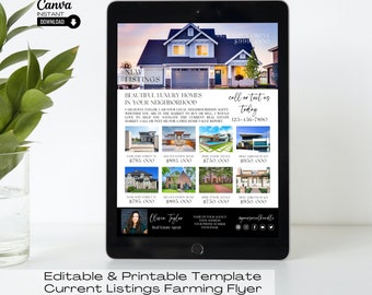 Realtor Listing Flyer Template: Real Estate Agent Marketing (Canva Editable)