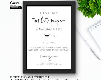 Bilingual Please Flush Sign - 10x14 Inch Plastic Bathroom Sign