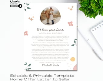 Home Offer Letter Template: Editable Real Estate (Digital Download)