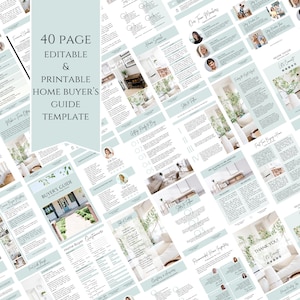 Real Estate Home Buyer Guide: Realtor Marketing Tools (Editable Canva, Instant Download)