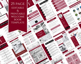 Airbnb Welcome Book Template: Editable Vacation Rental Guide (Digital Download)