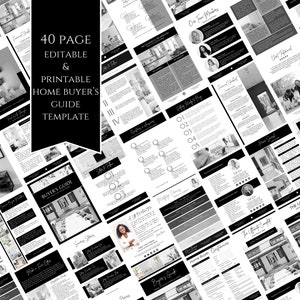 Real Estate Home Buyer Guide: Editable Realtor Template (Canva, Digital Download)