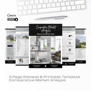 Real Estate CMA Template: Minimalist Appraisal Packet (Canva Editable)