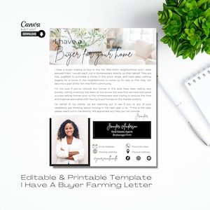 J'ai des acheteurs, Lettre de prospection d'agent immobilier, Lettre sur l'agriculture immobilière, Marketing d'agent immobilier, Modèle immobilier, Agriculture de quartier