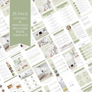 Airbnb Welcome Book Template: Editable Canva Guide (Digital Download)