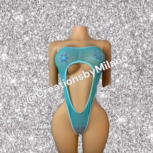 Teal One Piece Exotic DanceWear