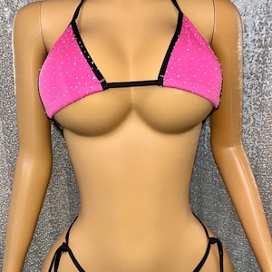 Two Piece Rhinestone Exotic Dancewear