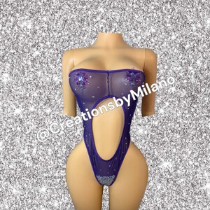 Purple One Piece Exotic DanceWear