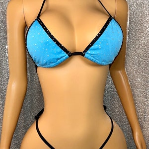 Two Piece Rhinestone Exotic Dancewear