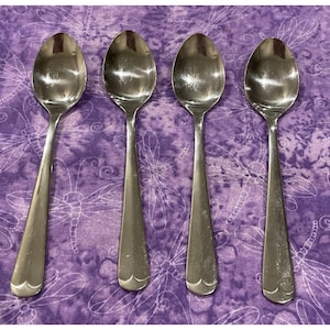 El plato principal MNF3 Cucharas de postre Corea Juego de cubiertos de acero inoxidable de 4 piezas Vintage