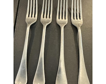 Firth Staybrite Hutton Sheffield Stainless Salad Forks Fork England Set Of 4