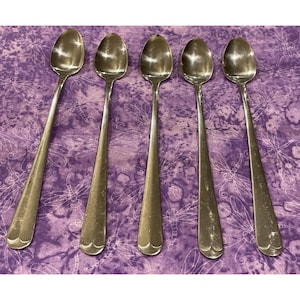 El plato principal MNF3 Cucharas de té helado Corea Juego de cubiertos de acero inoxidable de 5 vintage