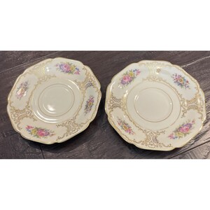 Lady Louise Heinrich Bavaria Germany Saucers Plates Only Set Of 2 Vintage