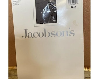 Jacobson's Women Size B Pantyhose Gunmetal Stretch Sheer Sandaltoe Tights NEW