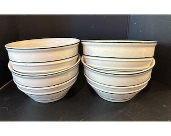 天山カントリークロック グリーンフレーク シリアルサラダボウル 6インチ 4個セット ヴィンテージ