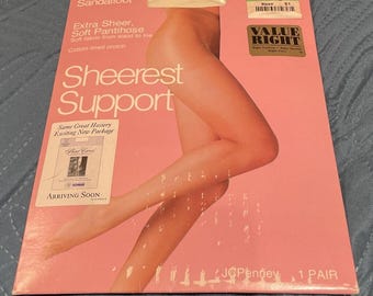 JCPenney Dam Average Pantibyxor Ben Skiraste Stöd Sandalfoot Vintage NY