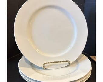 フィッツ・フロイド ホワイト磁器ディナープレート 4枚セット 日本製 10インチ ヴィンテージ
