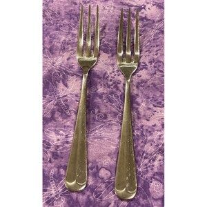 Plato principal MNF3 Tenedores para ensalada Tenedor Corea Juego de cubiertos de acero inoxidable de 2 piezas Vintage