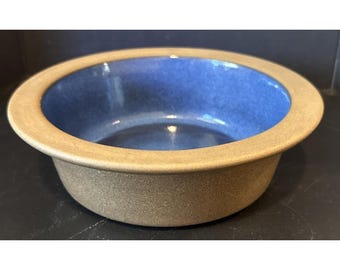 Bol Heath Ceramics Moonstone Blue con borde, cerámica de California, EE. UU., 7 pulgadas, vintage.