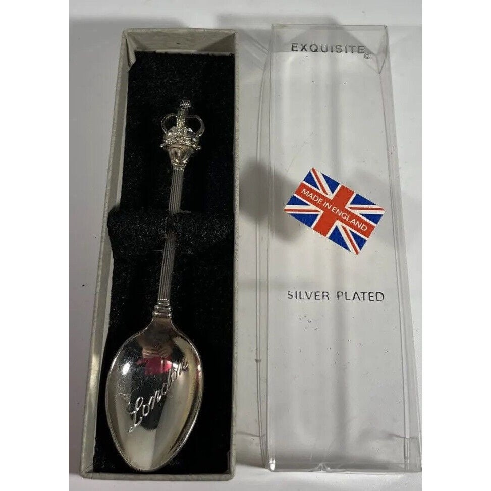 imperial crown silver plated  spoon in dispay case united kingdom royalty royals 