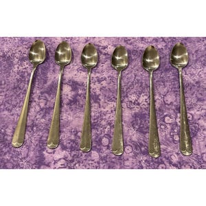 El plato principal MNF3 Cucharas de té helado Corea Juego de cubiertos de acero inoxidable de 6 Vintage