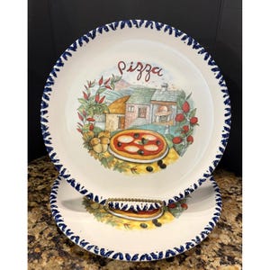 Vintage Italian Pizza Plate - Etsy