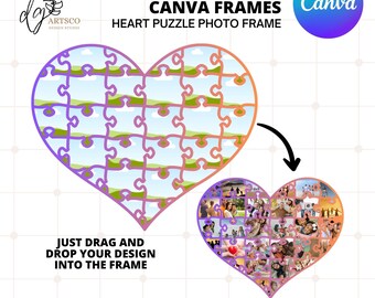 Customize Your Own Canva Frames Photo Collage, Custom Frames Editable Template, Canva Collage Sublimation Designs Commercial Use